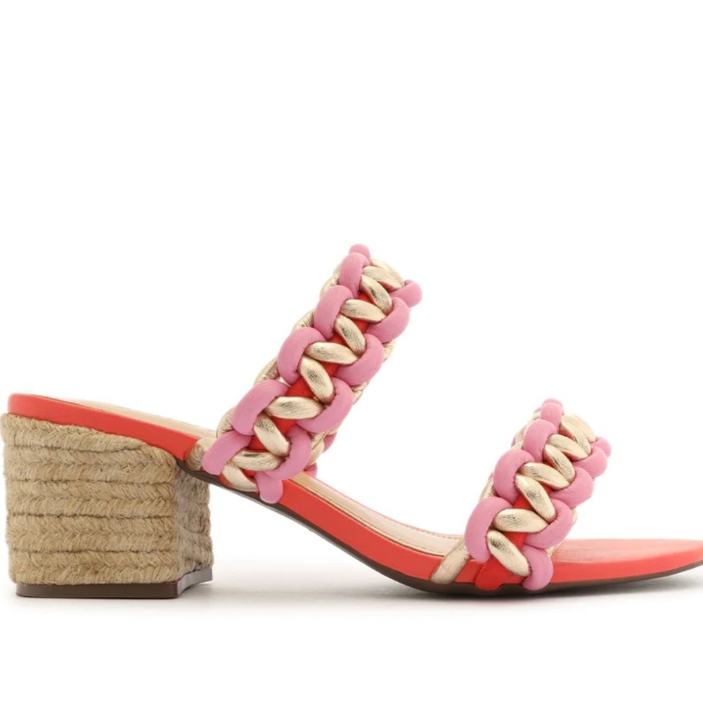 SCHUTZ Juliet Mid Suede & Leather Sandal